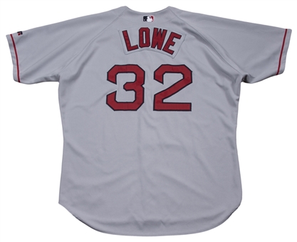 2004 Derek Lowe Game Used Boston Red Sox Road Jersey (MEARS)
